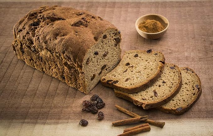Eban’s Bakehouse Fresh Baked Gluten-Free Cinnamon Raisin Bread - 4 Loaves - 100% Natural - Soy, Wheat and Dairy Free, Preservative Free, Non-GMO (22oz, 624g Each)