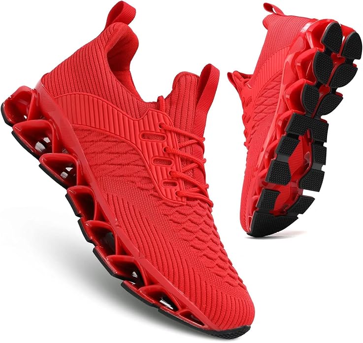 Men's Slip on Walking Running Shoes Blade Tennis Casual Fashion Sneakers Comfort Non Slip Work Sport Athletic Trainer