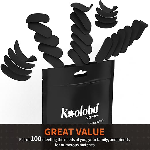 Bowling Tape Bowling Thumb Tape - Sweatproof, Pre Cut, Multiple Colors 100pcs (Black)