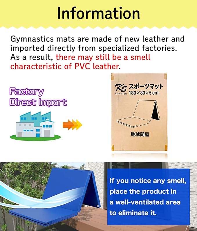 KaRaDaStyle Gymnastics Mat Folding Stretch Mats 71"x31"x2" Exercise Muscle Training Children Play Horizontal Bar Mat Yoga Sports Soundproof Home Use