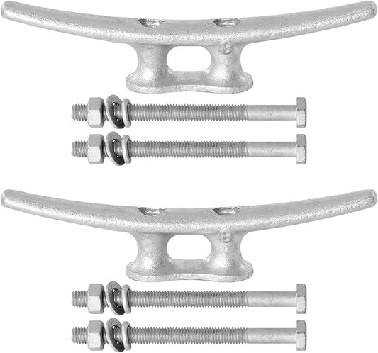 6/8/10/12/14 inch Dock Cleats With Bolts,Hot Dipped Galvanized Cast Iron Boat Cleats,Rope Cleat Boat Dock Cleats for Boat Docks,Decks,Piers for Tying up Boats,Marine Decor(1,2,4,5,6,8,10,12 Pack)