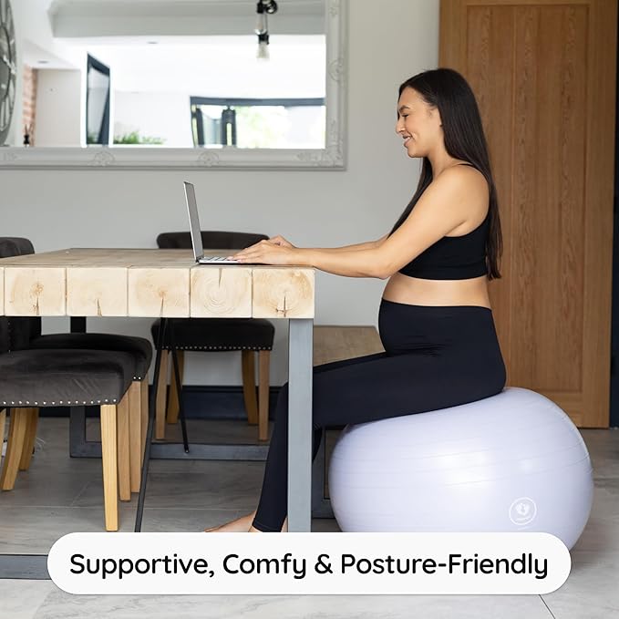BABYGO® Birthing Ball for Pregnancy & Labor + Our Award Winning Book - Exercise, Birth & Recovery Plan, 5X Stronger Than a Yoga Ball with Eco Friendly Material