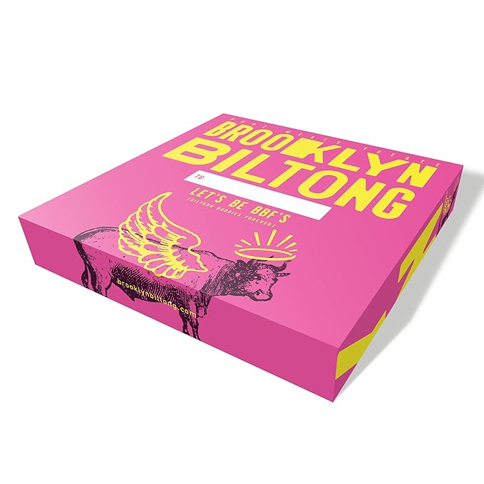 Brooklyn Biltong Carnivore Holiday Gift Snack Box, Air Dried Grass Fed Beef, South African Beef Jerky - Whole30, Paleo, Keto, Gluten Free, Made in USA