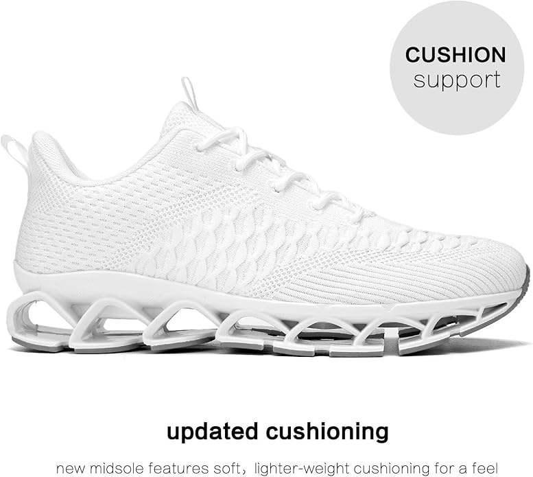 Men's Slip on Walking Running Shoes Blade Tennis Casual Fashion Sneakers Comfort Non Slip Work Sport Athletic Trainer