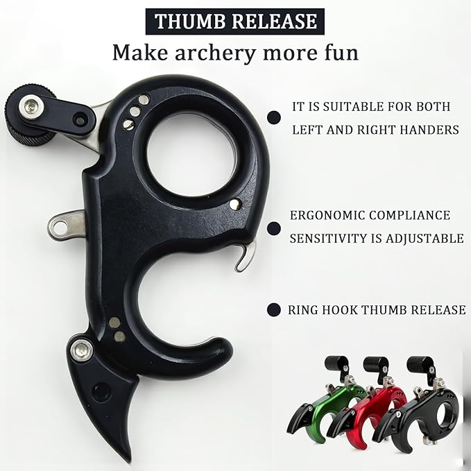 Bow Release for Compound Bow 360° Rotatable Thumb Release for Compound Bow Archery Trigger Release