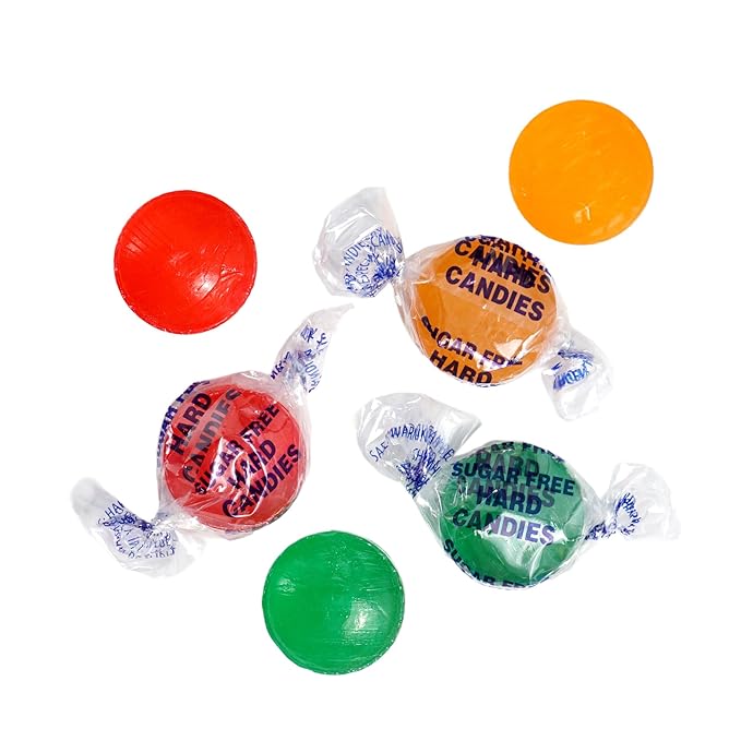Arcor Sugar Free Fruit Hard Candy, 2 Pound Bulk Bag (Approx 140 Pieces), Individually Wrapped Hard Candy, The Hampton Popcorn & Candy Company