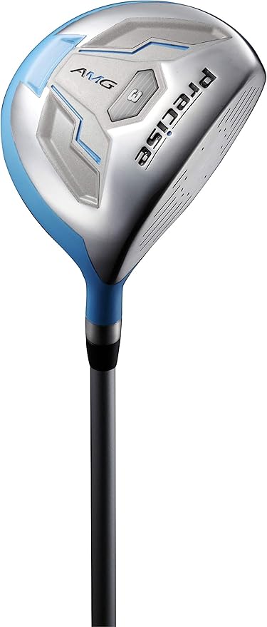 Precise AMG Right-Handed Complete Golf Clubs Set for Petite & Regular Height Women: 460cc Driver, 21° Hybrid, 3 Wood, 6-PW Stainless Irons, Putter, Stand Bag, 3 H/C's | Choose Your Color & Size