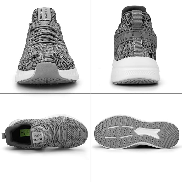 Feethit Mens Slip On Walking Shoes Blade Tennis Shoes Non Slip Running Shoes Lightweight Workout Shoes Breathable Mesh Fashion Sneakers