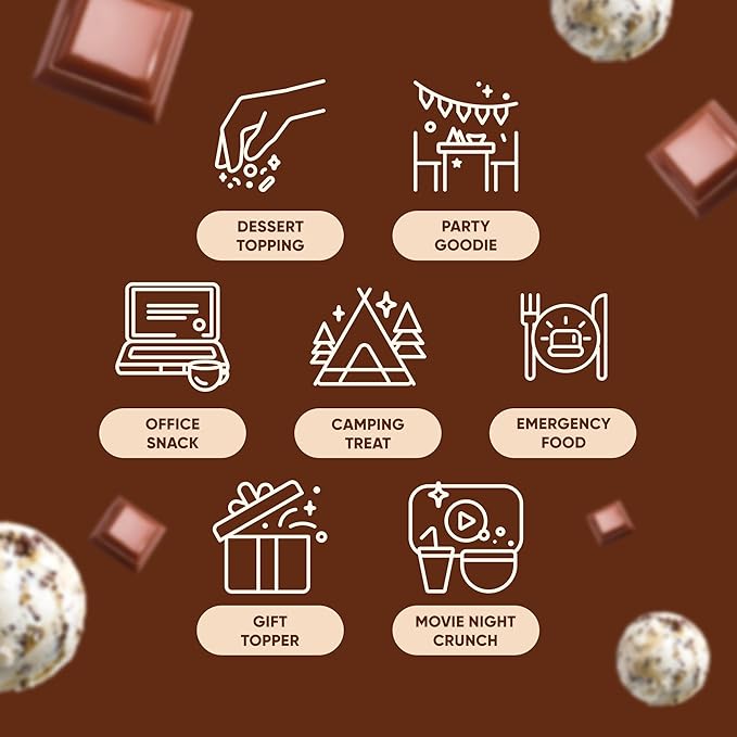 Star Candies Freeze Dried Ice Cream Vanilla Chocolate Pieces | No Melting Freeze Dried Vanilla Ice Cream Candy | Crunchy & Delicious Camping Food | Premium Astronaut Snack | No Added Sugar | (2.5 oz)