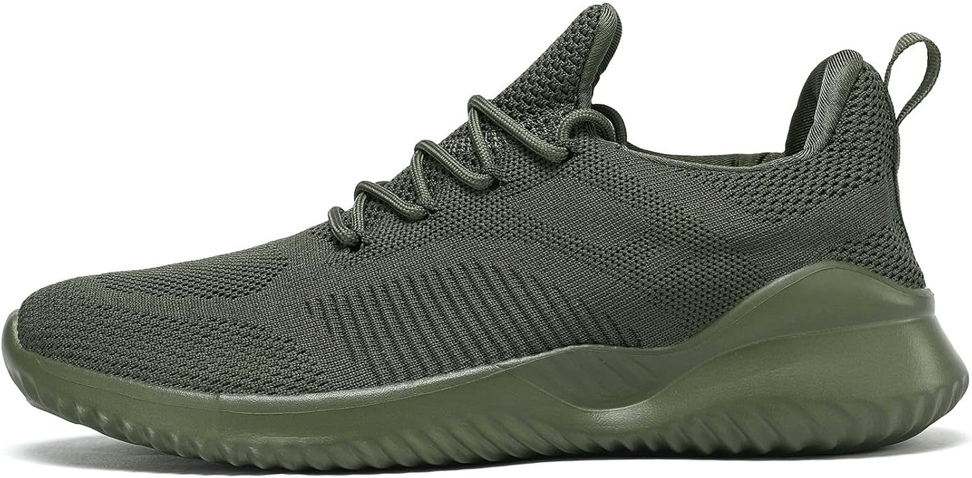 Men's Non Slip Running Shoes Ultra Light Breathable Casual Walking Shoes Fashion Sneakers Mesh Workout Sports Shoes