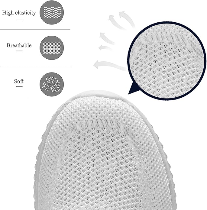 Mens Slip On Running Shoes Athletic Walking Trainers Lightweight Breathable Mesh Tennis Sneakers