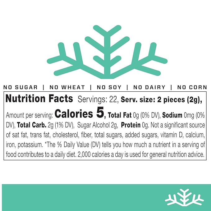Wintergreen KETO Xylitol Candy Chips (3-Pack) - SNØ 1.5oz Tin - Sugar-Free Candy With Only 2 Ingredients | Low Carbs, Diabetic-Friendly, Non-GMO, Vegan, GF & Kosher | Purest candy in the world