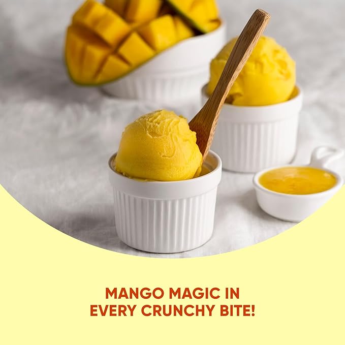 Star Candies Freeze Dried Mango Ice Cream | No Melting Freeze Dried Candy | Crunchy & Delicious Camping Food | Premium Astronaut Ice Cream loved by Kids and Adults | Space and Astronaut Snack | Gift Set for Birthday or Party (7.5 oz; 3 pack)
