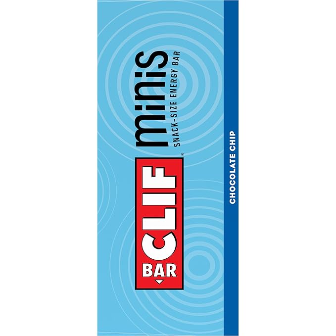 CLIF BAR Minis - Chocolate Chip - Made with Organic Oats - 4g Protein - Non-GMO - Plant Based - Snack-Size Energy Bars - 0.99 oz. (20 Pack)