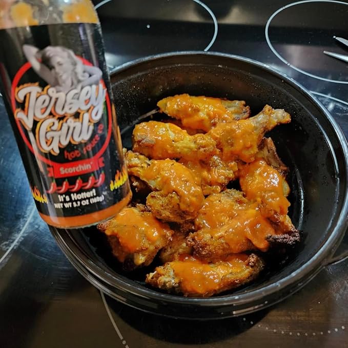 Jersey Girl Scorchin' Hot Sauce (Made with Carolina Reaper & Dragon's Breath Peppers / 2 of the Hottest Peppers in the world) All Natural, A Sodium/Salt Free Condiment - 5oz Bottle