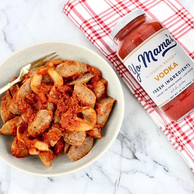 Yo Mama's Foods Keto Vodka Pasta Sauce - Pack of (2) - No Sugar Added, Low Carb, Low Sodium, Gluten Free, Paleo Friendly, and Made with Whole, Non-GMO Tomatoes
