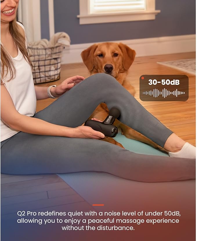 BOB AND BRAD Q2 Pro Mini Massage Gun with Heat and Cold Head,Pocket-Sized Deep Tissue Massager Gun,Portable Percussion Muscle Massager Gun, Ultra Small&Quiet Muscle Massage Gun