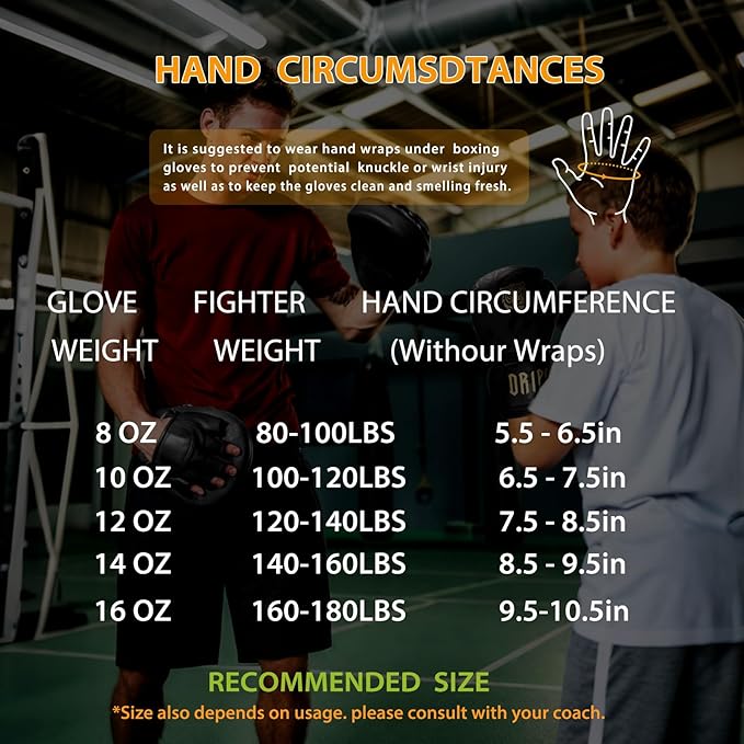 Dripex Boxing Gloves for Men Women Youth, Boxing Training Gloves | for Heavy Bag Workout, Muay Thai, Kickboxing, Sparring Punching（8 10 12 14 16oz）