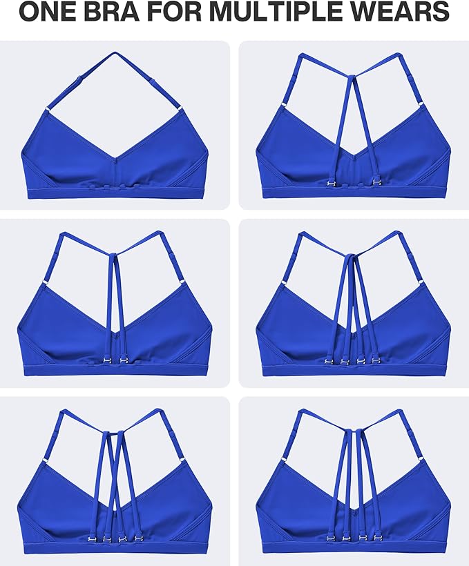 SUUKSESS Workout Sets for Women Padded Open Back Strappy Gym Set Criss Cross Yoga Sets 2 Pieces