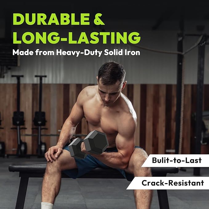 Hex Dumbbell Set 2.5-400 lb, Rubber Encased Exercise & Fitness Dumbbells, Weights Dumbbells Set of 2, Hand Weight for Strength Training