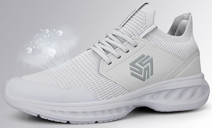 Mens Slip On Walking Shoes Non Slip Running Shoes Breathable Workout Shoes Lightweight Gym Sneakers