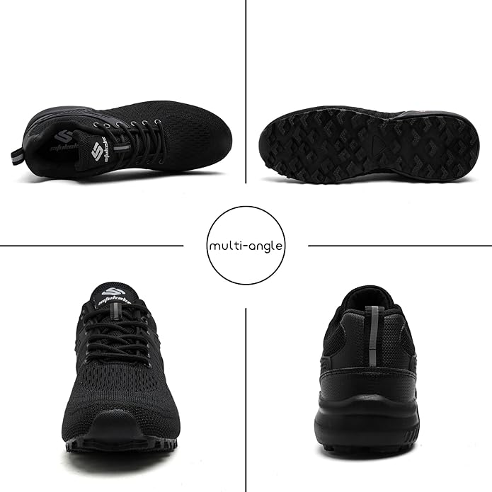 Men's Trail Running Shoes Lightweight Breathable Walking Hiking Sneakers Outdoor Athletic Tennis Cross Training Shoes