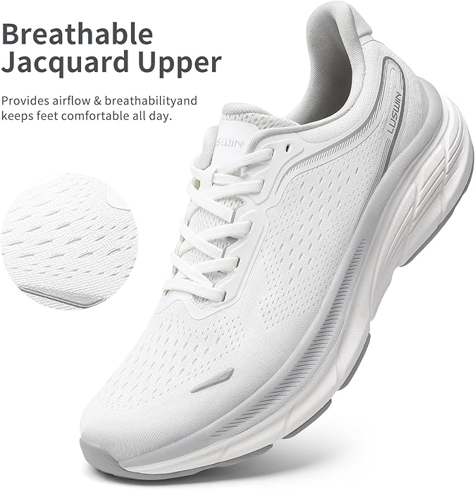 Men's Walking Shoes Lightweight Breathable Cushioning Running Shoes Athletic Tennis Workout Gym Non Slip Comfortable Fashion Sneakers