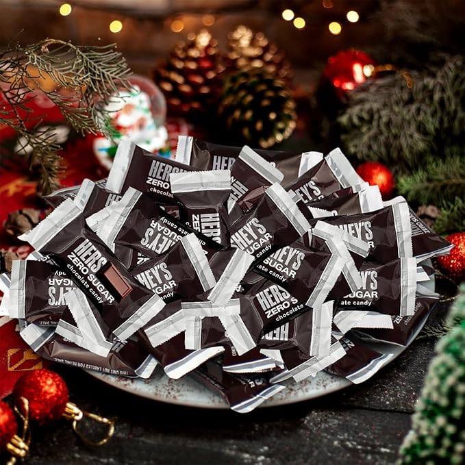 Zero Sugar Milk Chocolate Miniature Bars Candy Individually Wrapped Bulk for Melt in Your Mouth Indulgence - Free Mini Bites for On the Go, 2lb