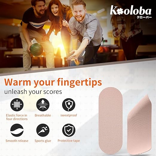 Bowling Tape Bowling Thumb Tape - Sweatproof, Pre Cut, Multiple Colors 100pcs (Nude)