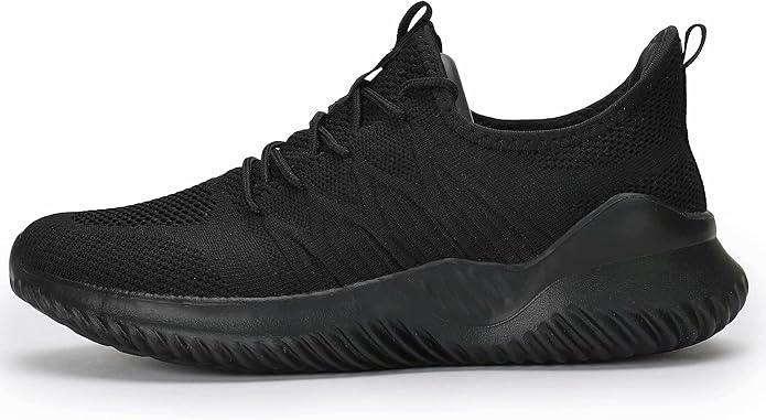 Mens Slip On Running Shoes Athletic Walking Trainers Lightweight Breathable Mesh Tennis Sneakers