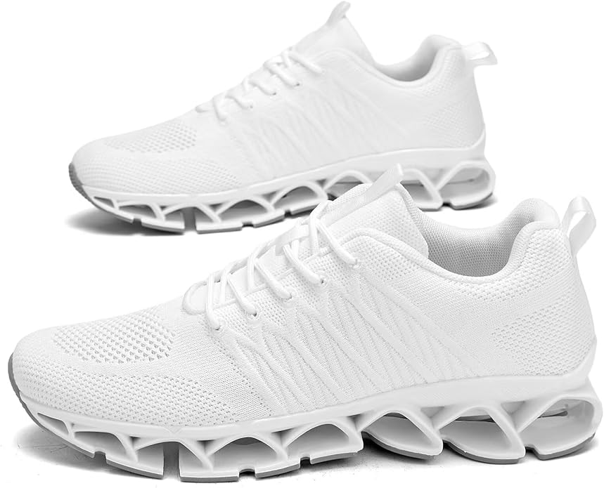 Men's Slip on Walking Running Shoes Blade Tennis Casual Fashion Sneakers Comfort Non Slip Work Sport Athletic Trainer