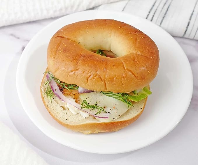Hero Classic Plain Bagel - 4g Net Carbs, 19g Protein, High Fiber, 130 Calories per serving (10 bagels, 2 packs of 5)