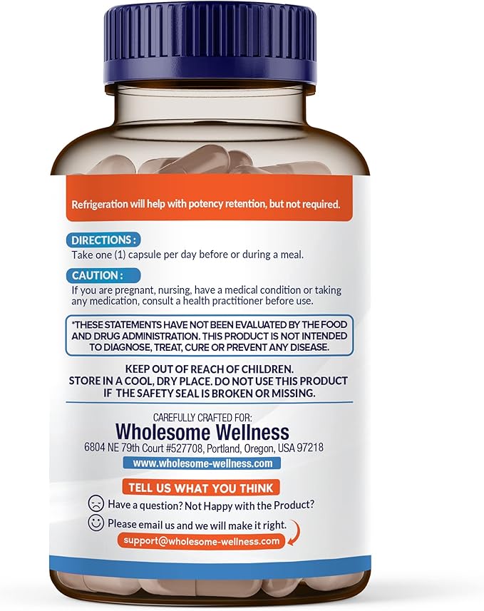 Wholesome Wellness Organic Raw Probiotics 100 Billion CFU, Dr Formulated for Women and Men, Complete Adult Supplement with Prebiotics and Digestive Enzymes; 30 Capsules, Shelf Stable