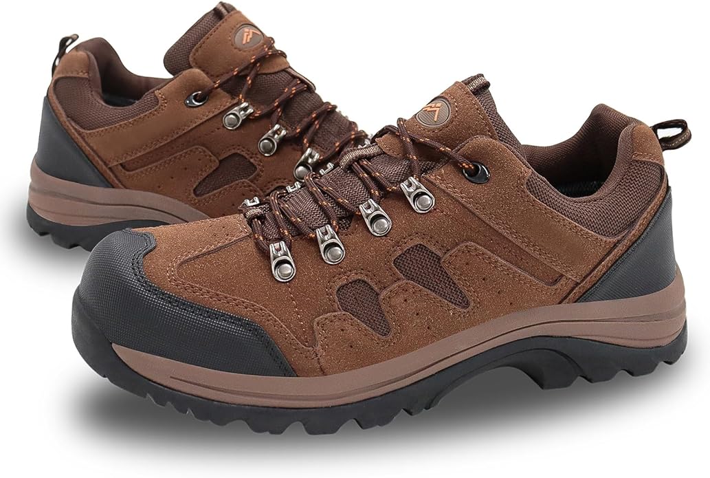 CC-Los Men's Waterproof Hiking Shoes Outdoor Comfortable Trekking Shoe Lightweight Working Sneaker