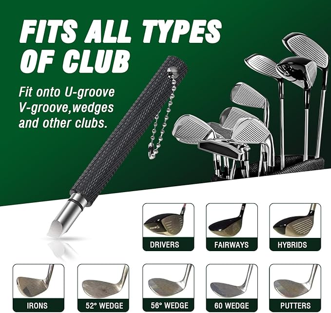 JOISAWF Golf Club Cleaner Brush with Water - 7.5” Pro Golf Groove Cleaner, Leak-Proof Design, 4 Oz Water Bottle & Retainer Clip - Essential Golf Accessories for Men & Women