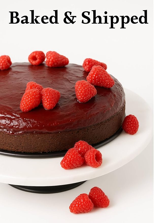 Andy Anand Luxurious Sugar-Free Raspberry Chocolate Truffle Cake, 9" Handcrafted with Real Chocolate & Cream, Perfect for Desserts Lovers (2.8 lbs)