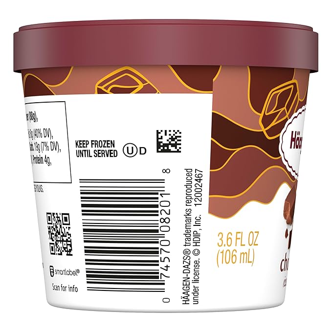 Haggen-Dazs, Chocolate Ice Cream Cup, 3.6 oz (Frozen)