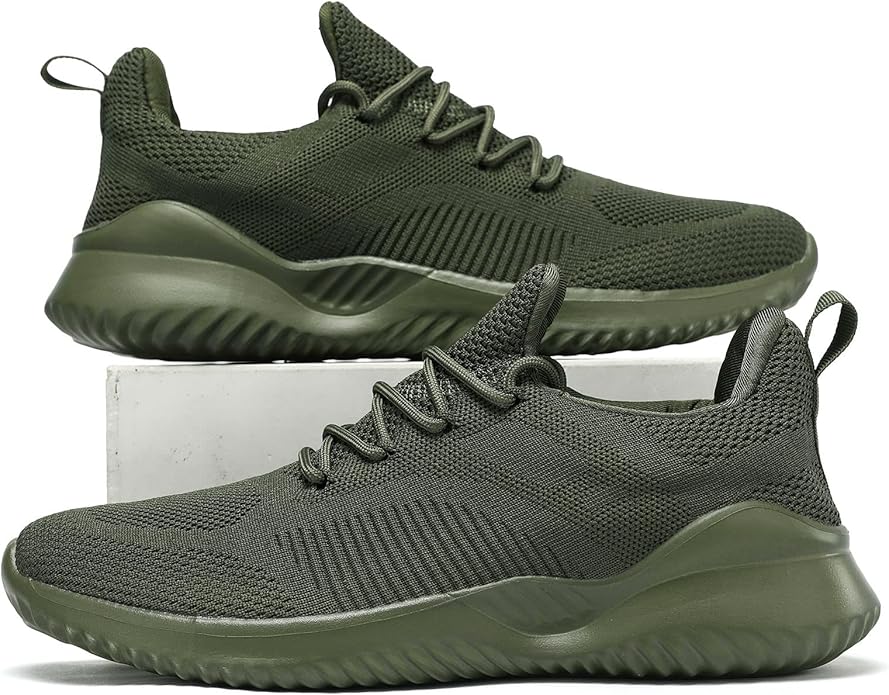 Men's Non Slip Running Shoes Ultra Light Breathable Casual Walking Shoes Fashion Sneakers Mesh Workout Sports Shoes