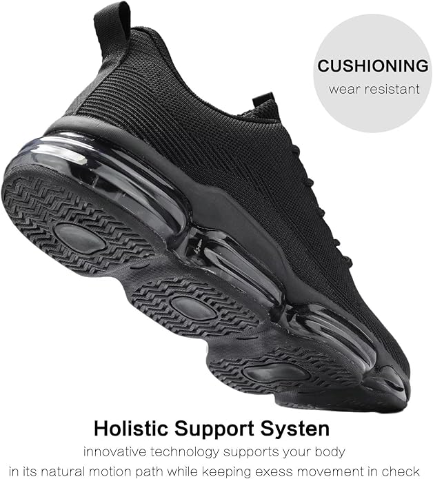 Mens Running Shoes Air Low Top Comfort Walking Lace Up Sneakers Breathable Fashion Tennis Sport Gym Fitness Cross Trainers