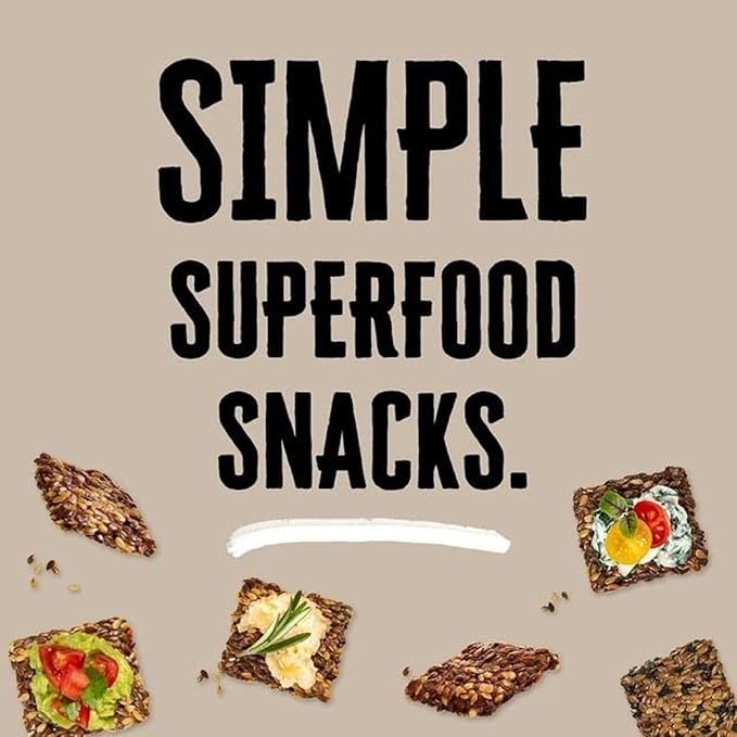 Flackers Organic Sea Salt Flaxseed Crackers, 5 Ounce 12-Pack, Gluten Free, Non GMO, Vegan, Keto Snack, 9g Fiber, 1g Net Carb