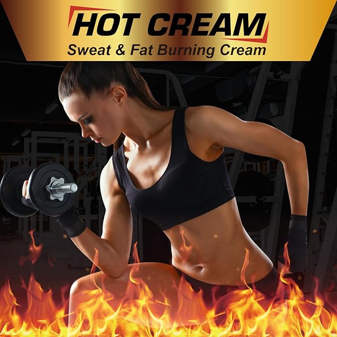 Hot Sweat Cream, Natural Sweat Cream for Belly Fat Burner for Women, Fat Burning Cream for Belly, Hot Cream Weight Loss Workout Enhancer, Cellulite Treatment for Thighs Legs, Arms & Buttocks (1 PC)