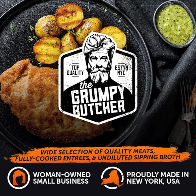 Grumpy Butcher Bistro Meals Set – 6 Pack (10-15 oz each) – Spaghetti & Meatballs, Chicken Fried Rice, General Tso’s Chicken – Protein Plus Wholesome Prepared Meals