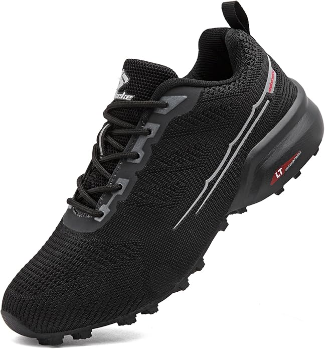 Men's Trail Running Shoes Lightweight Breathable Walking Hiking Sneakers Outdoor Athletic Tennis Cross Training Shoes