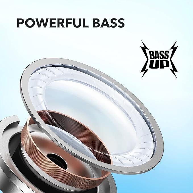 Soundcore by Anker P20i True Wireless Earbuds, 10mm Drivers with Big Bass, Bluetooth 5.3, 30H Long Playtime, Water-Resistant, 2 Mics for AI Clear Calls, 22 Preset EQs, Customization (White)