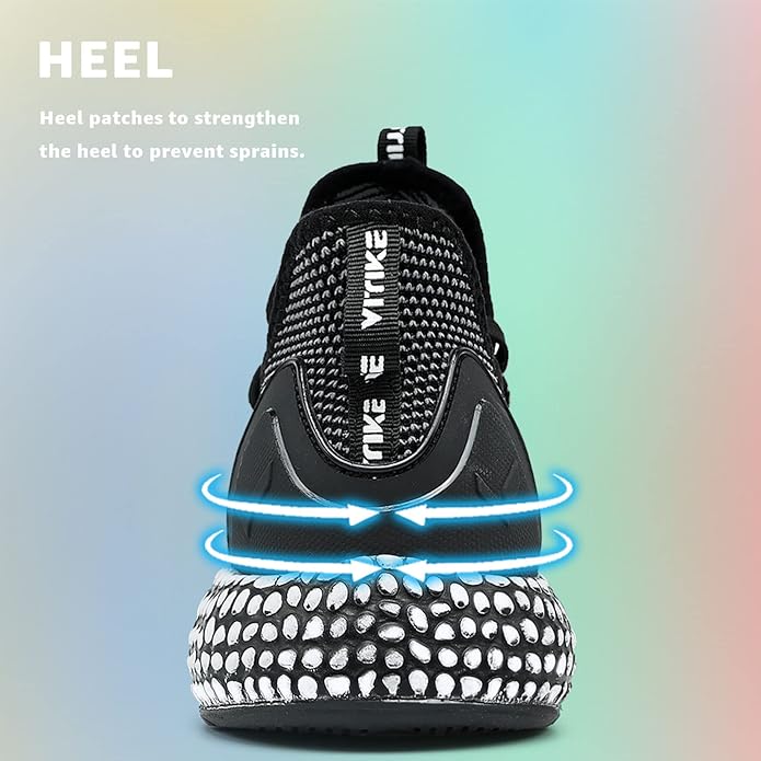 WETIKE Boy's Shoes Mesh Slip on Lightweight Running Sneakers