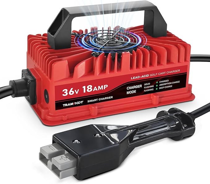 18 Amp Golf Cart Charger for 36 Volt EZGO Marathon Lead Acid Battery with Anderson SB-50 Plug