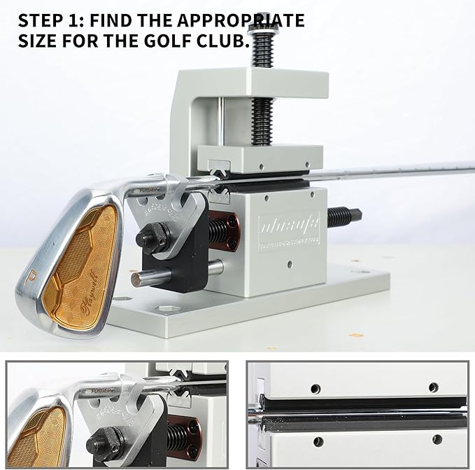 Golf Club Grip Kit Shaft Ferrules Head Removal Machine Works Shaft Puller Fitting Workshop Separator Repair Tools for All Club Shafts and Driver Iron Wedge Putter Heads Simple to Operate Golfer