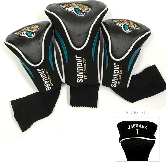 Team Golf NFL Numbered 1, 3, & X, Fits Oversized Drivers, Utility, Rescue & Fairway Clubs, Velour Lined for Extra Club Protection