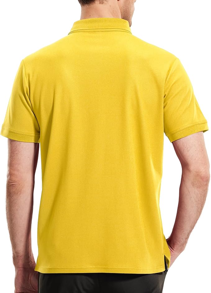 MIER Polo Shirts for Men Short Sleeve Quick Dry Polyester Collared Shirts Casual Golf Shirts, Moisture-Wicking