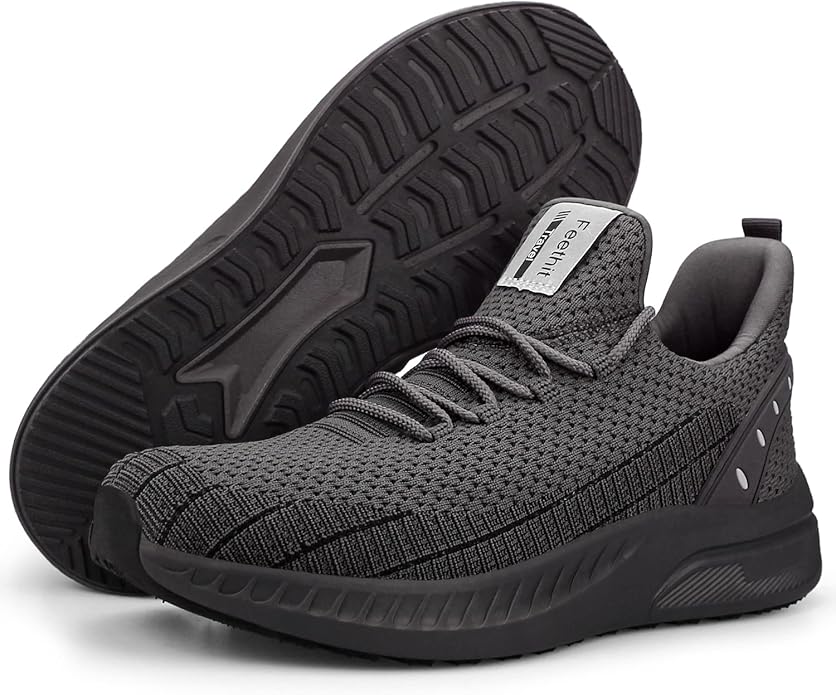 Feethit Mens Slip On Walking Shoes Blade Tennis Shoes Non Slip Running Shoes Lightweight Workout Shoes Breathable Mesh Fashion Sneakers